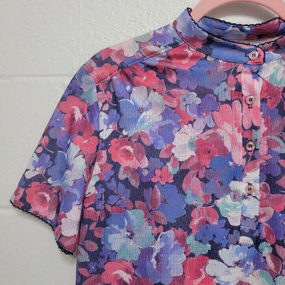 VTG Floral BlouseTop - Picture 3 of 9